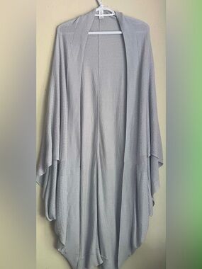 lululemon athletica Light Gray Draped Open-Front Cardigan